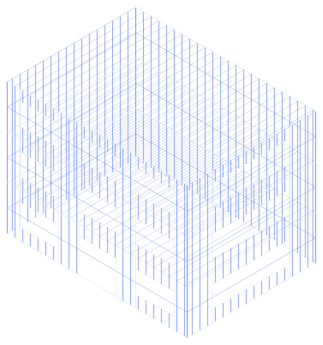 Commercial LGS framing model — LGS framing model