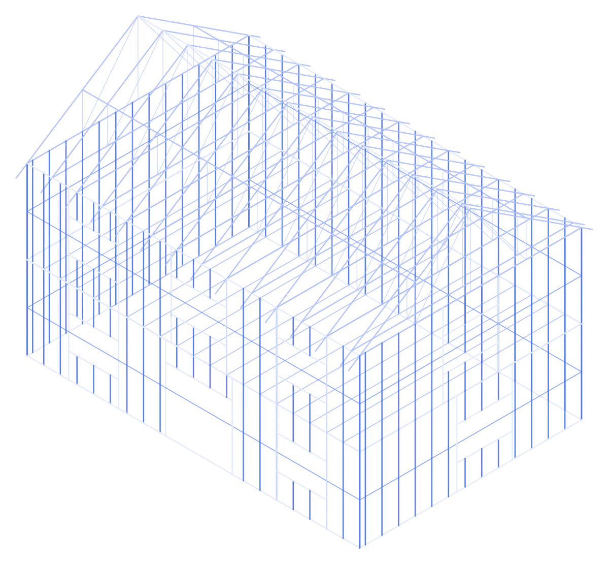 Two-Storey Residence — LGS framing model
