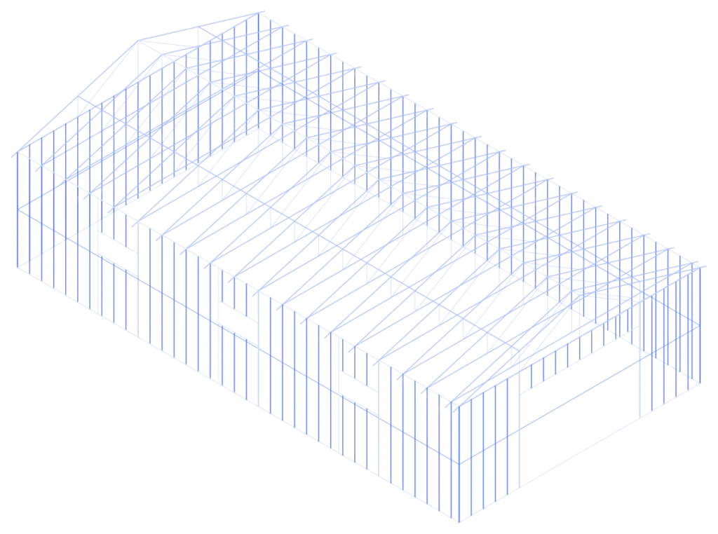 Warehouse LGS framing model — LGS framing model